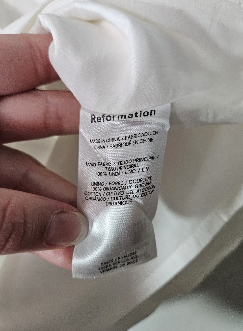 Reformation Veranda Linen Skirt White Size 4 - Picture 15 of 16